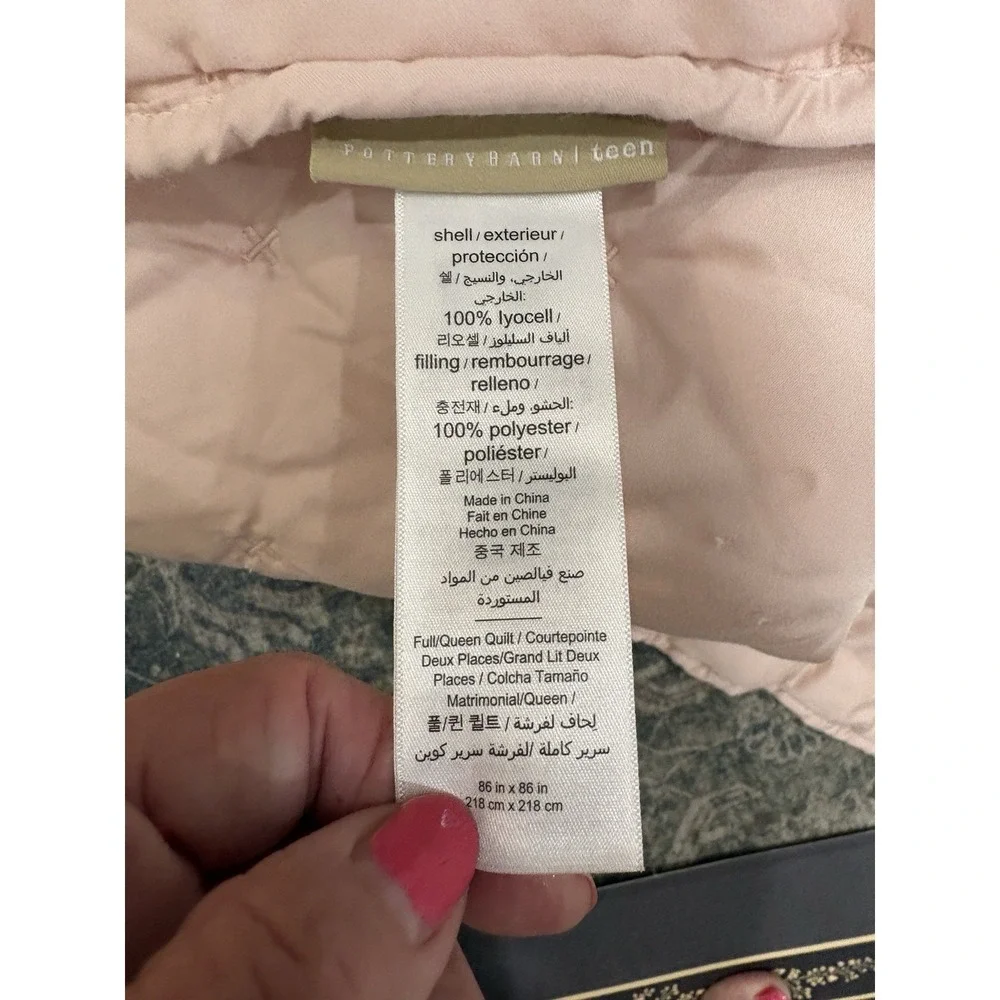 Pottery Barn Dream Super plush Comforter Full/Queen dusty pink cloud NO shams